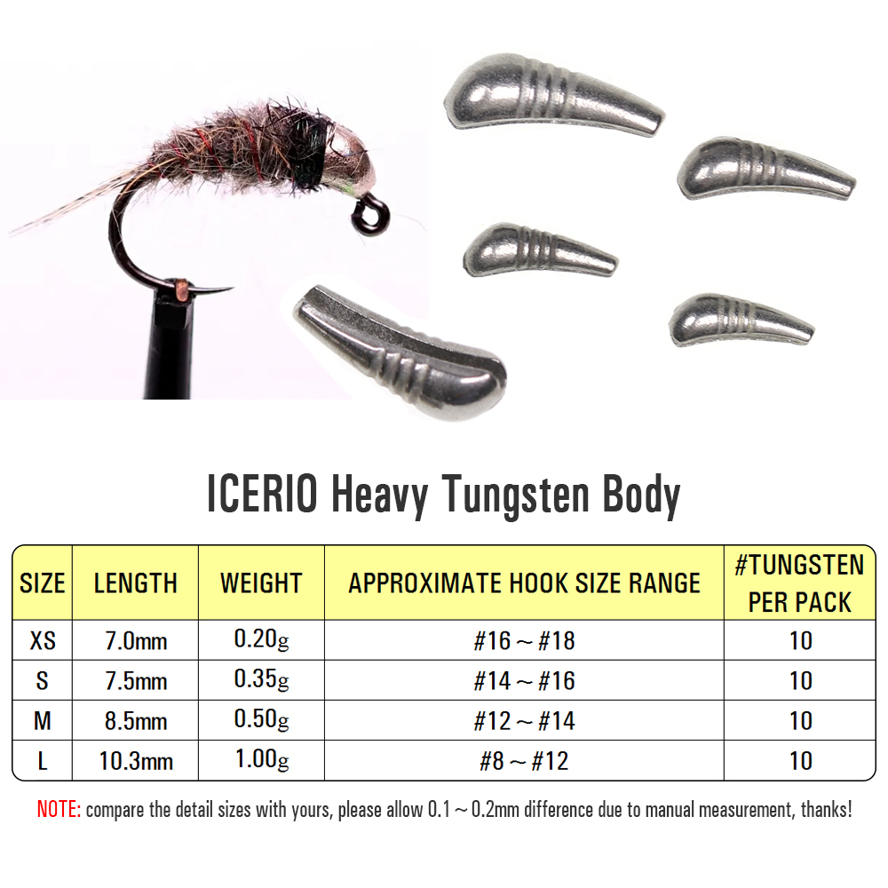 ICERIO 10PCS Fast Sinking Nymp - Fishing Hook Jig recension och pris