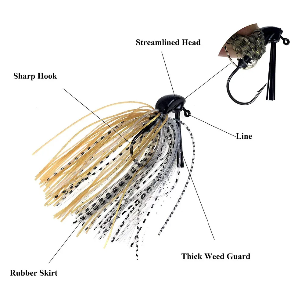 10pcs 7g 10g 14g Weedless Jig  - Fishing Hook Weedless recension och pris