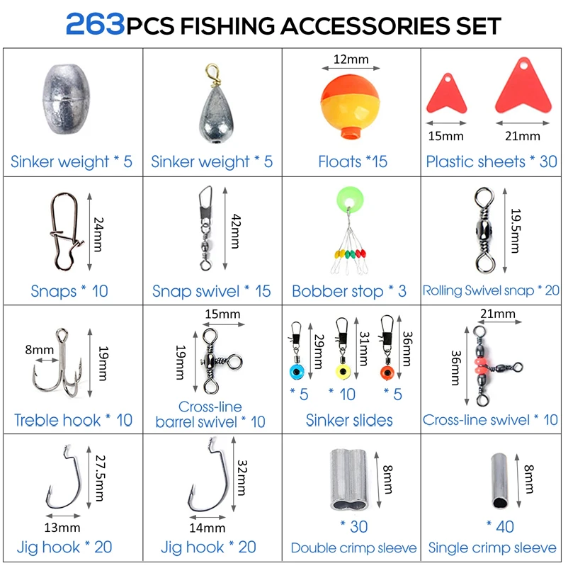 263pcs Outdoor Fishing Accesso - Fishing Hook Jig recension och pris