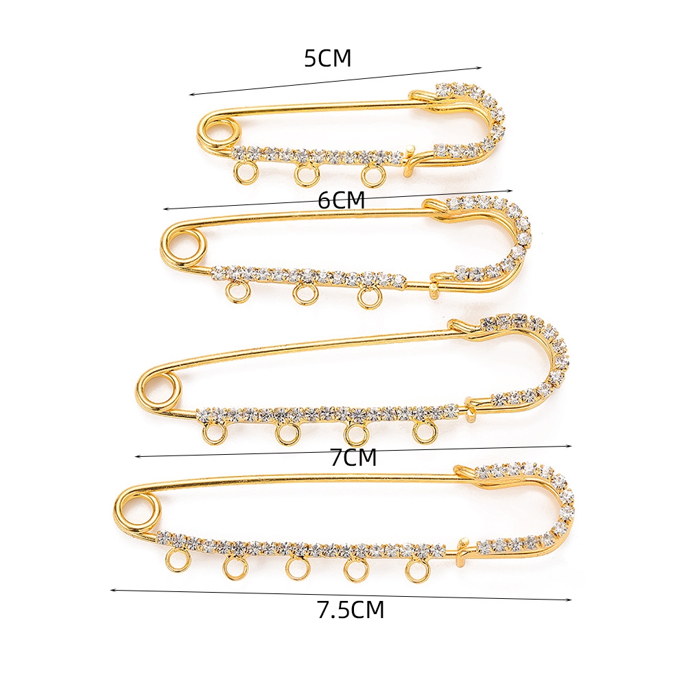 5pcs Rhinestone Charms Safety  - Fishing Hook Size recension och pris