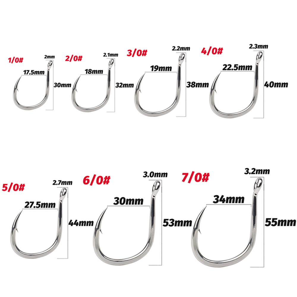 10PCS Big Fish Hook 1/0-7/0 Su - Fishing Hook Circle recension och pris
