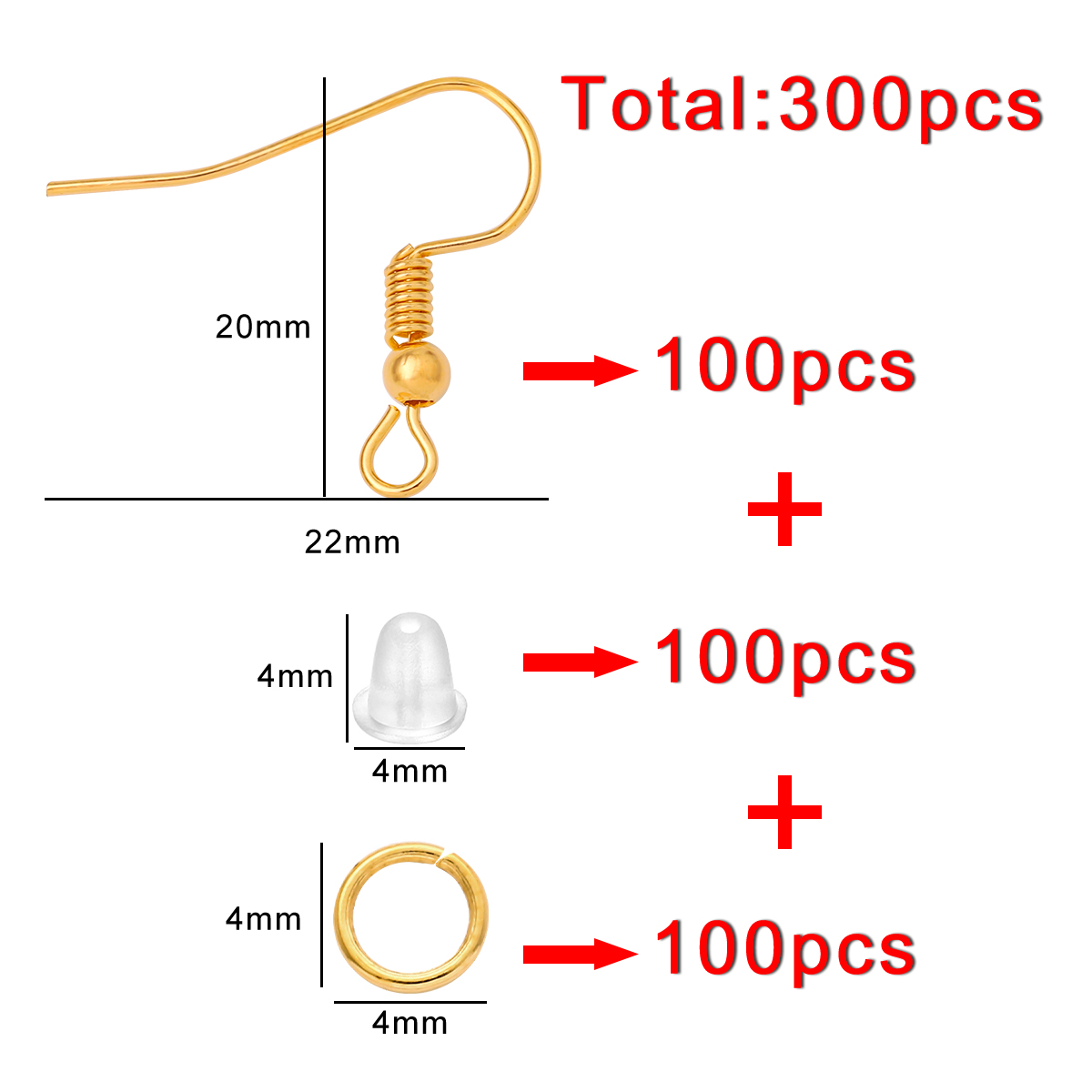 100-300pcs/Lot Hypoallergenic  - Fishing Hook Assortment recension och pris