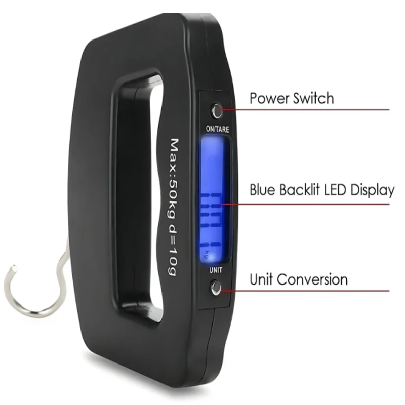 50kg/10g Travel Luggage Scale  - Fishing Hook recension och pris