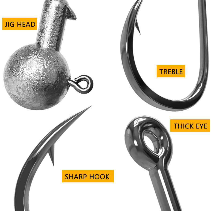 WODJYJ 1g 2g 3g 4g 5g 7g 8g 10 - Fishing Hook Offset recension och pris